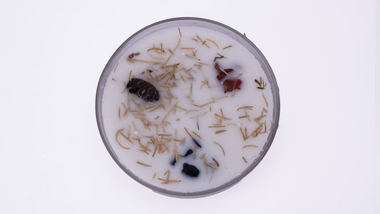 Vela Bowl 3 Mechas con Hierbas Secas (Smudge) | Boho Botanist