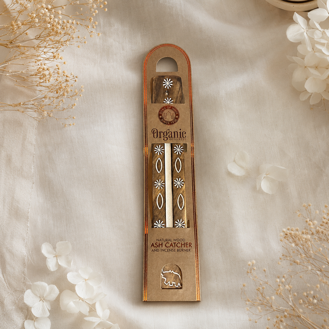 Portaincienso de Madera Pintado a Mano (Estilo Boho) | Organic Goodness