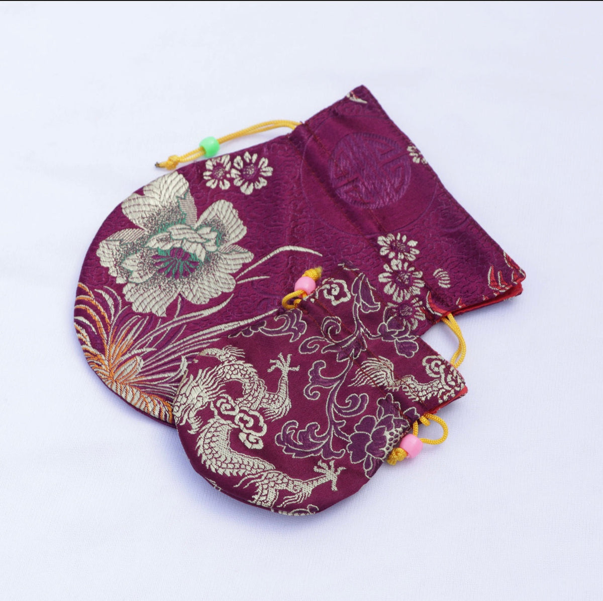 Bolso de Seda Bordado para Mala, Cristales & Accesorios – 3 Tamaños – foto 11