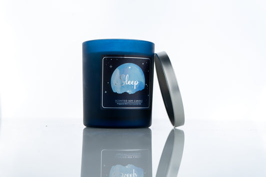 Vela de Aromaterapia "Sleep" para Descanso Profundo (200g, 50 hs)