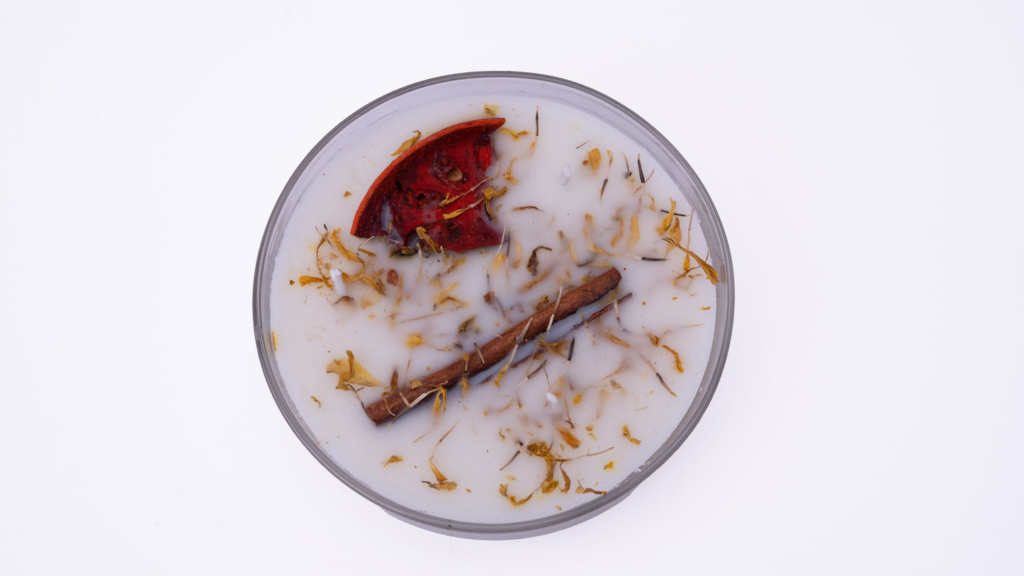 Vela Bowl 3 Mechas con Hierbas Secas (Smudge) | Boho Botanist