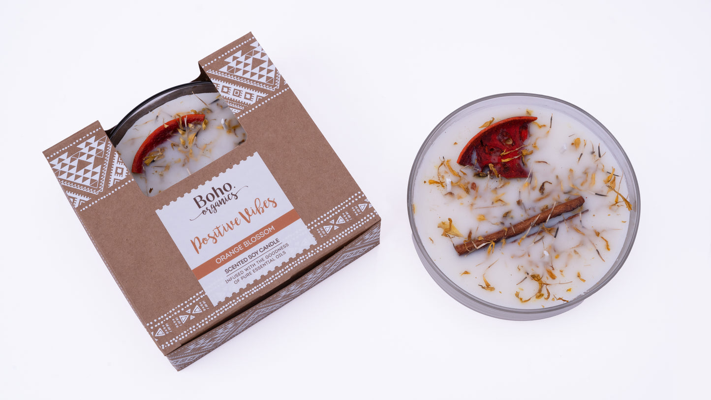 Vela Bowl 3 Mechas con Hierbas Secas (Smudge) | Boho Botanist