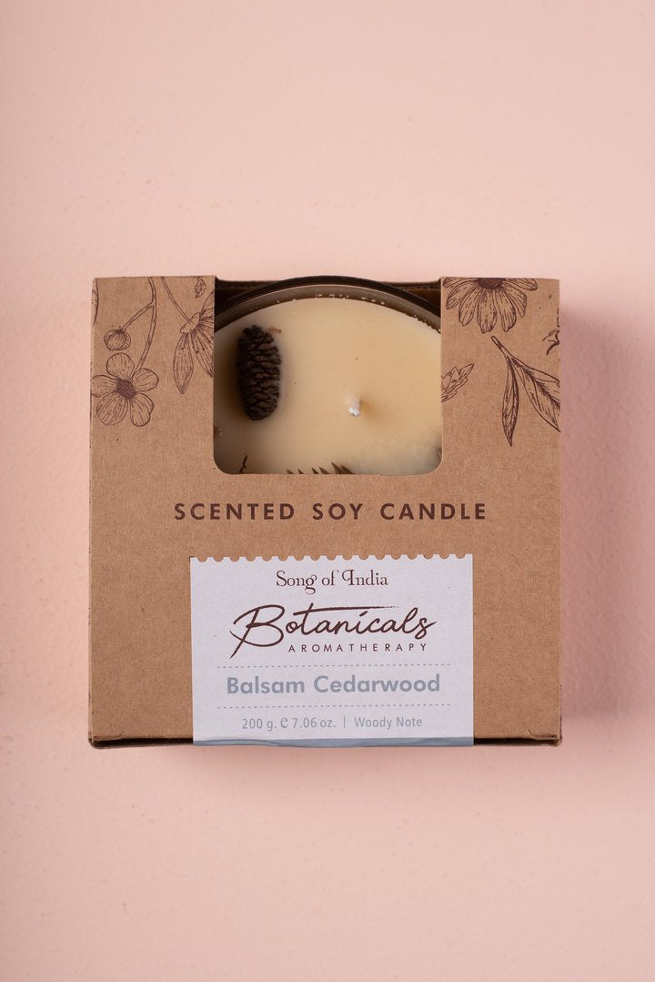 Vela Botánica 3 Mechas con Hierbas Reales (200g) - Aromaterapia Visual