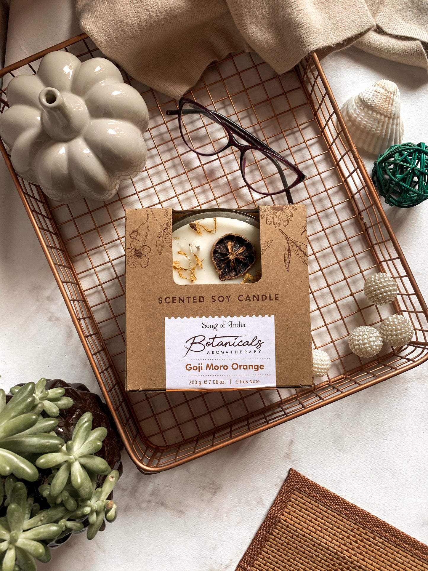 Vela Botánica 3 Mechas con Hierbas Reales (200g) - Aromaterapia Visual