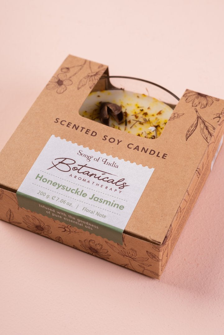 Vela Botánica 3 Mechas con Hierbas Reales (200g) - Aromaterapia Visual