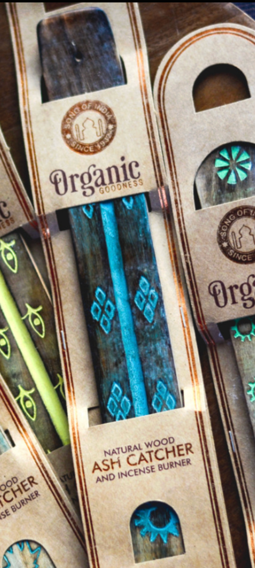 Portaincienso de Madera Pintado a Mano (Estilo Boho) | Organic Goodness