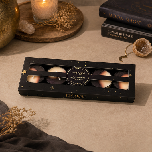 Pack Ritual Lunar: 5 Tea Lights Moon Phases (Fases de la Luna)