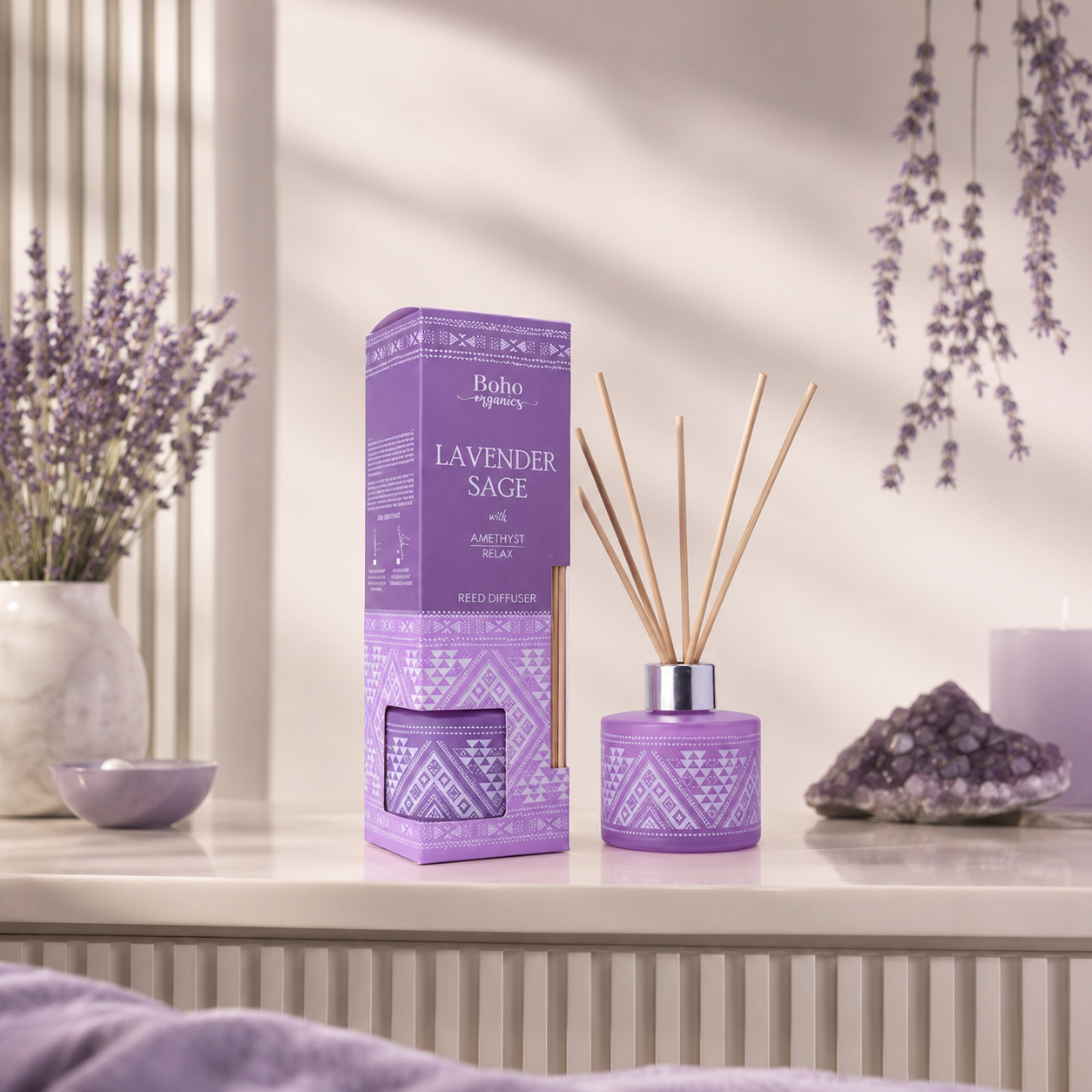 Difusor con gemas Boho Organics 100 ml — Samaná Costa Rica