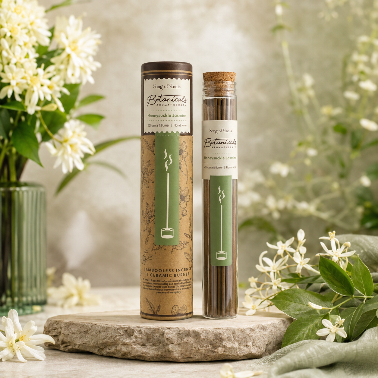 Incienso Puro Sin Bambú con Quemador de Cerámica | Botanical