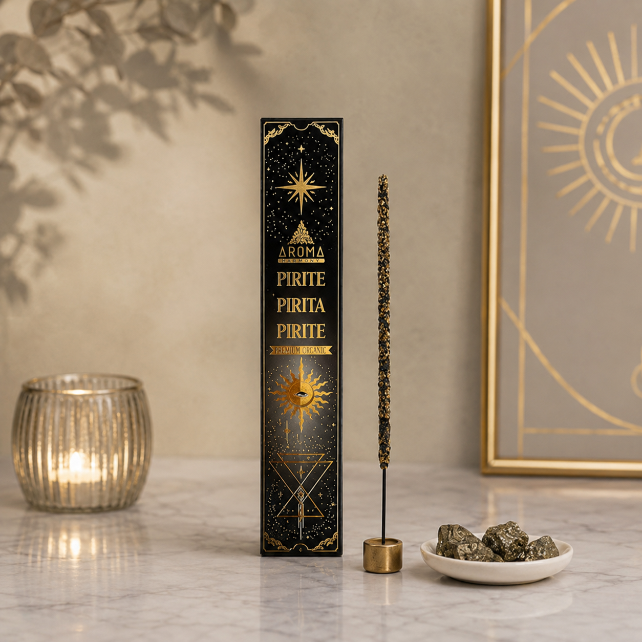Set Crystal Scents: Incienso Premium + 5 Piedras Semipreciosas