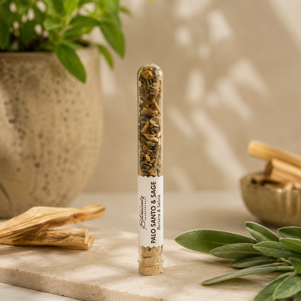 Resina Aromática Botánica en Tubo de Vidrio | Incienso Puro