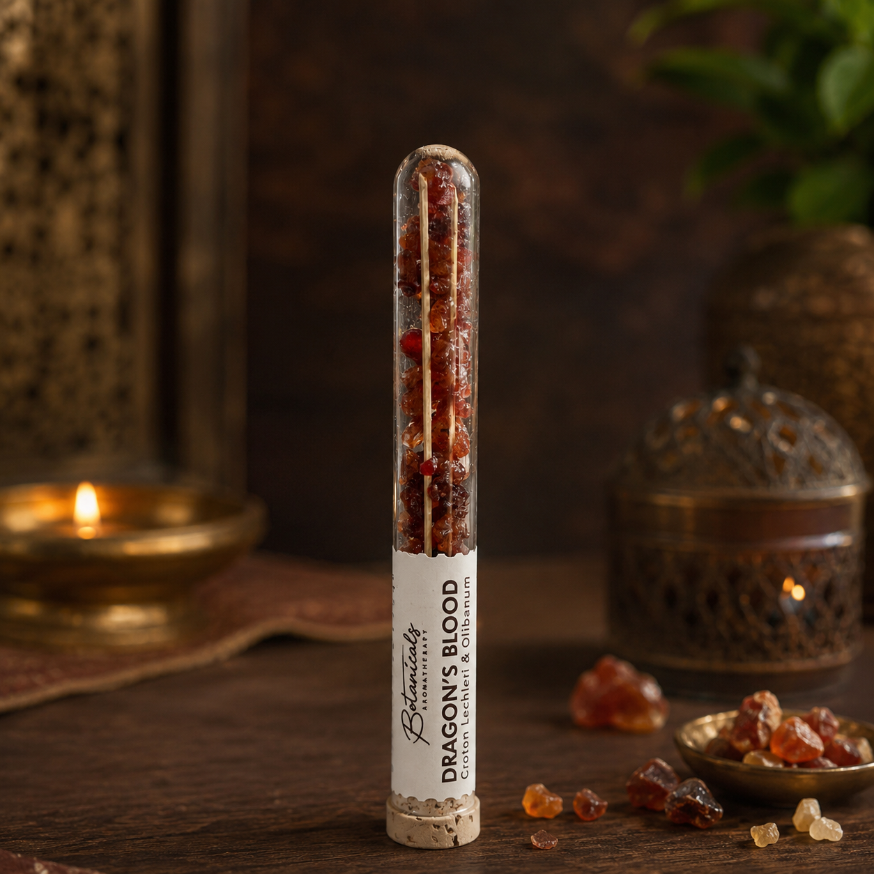 Resina Aromática Botánica en Tubo de Vidrio | Incienso Puro