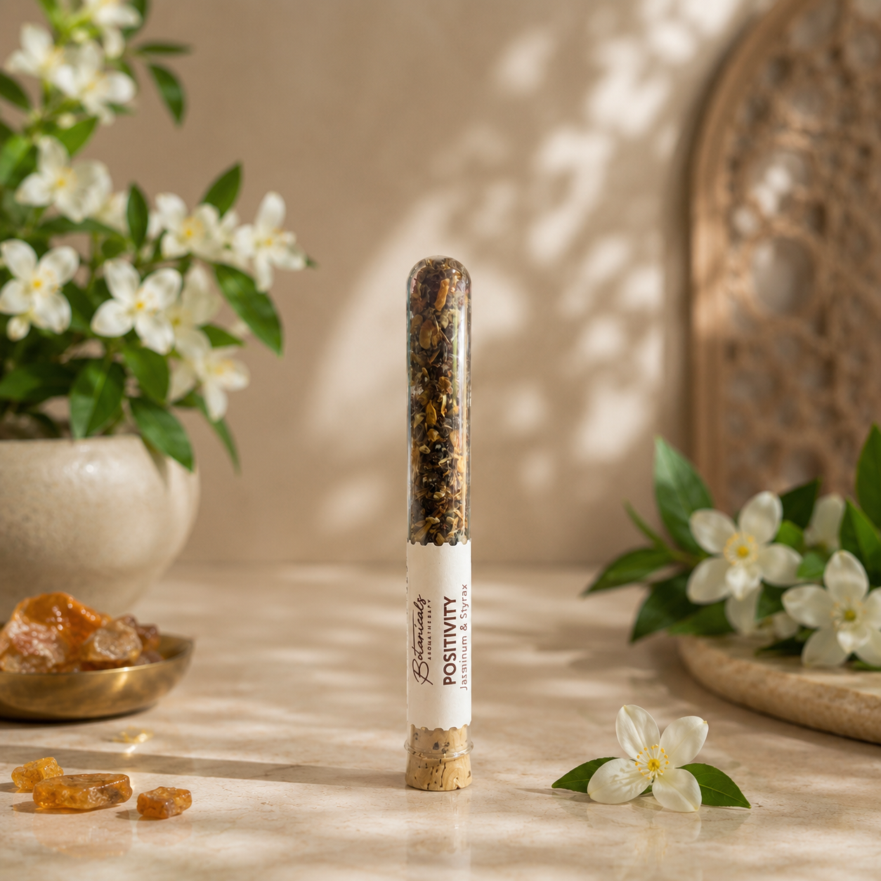 Resina Aromática Botánica en Tubo de Vidrio | Incienso Puro