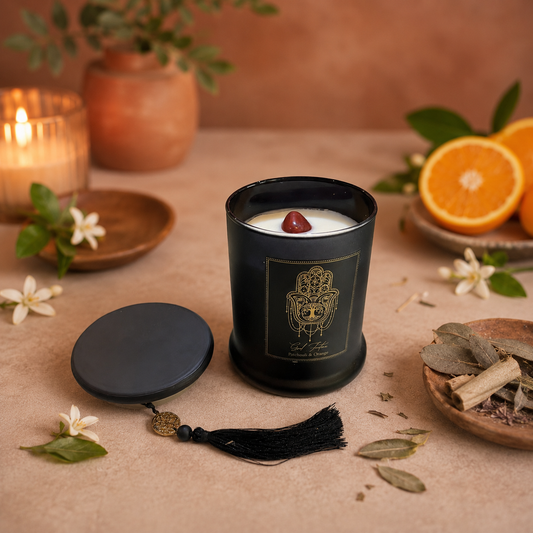 Vela Black Magic con Gema Oculta (300g) | Gran Formato | Manifestación & Protección