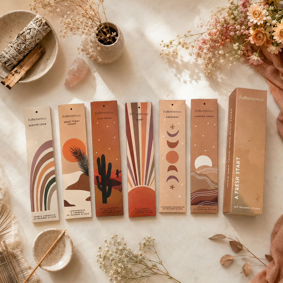 Folkessence A Fresh Start – Caja de Inciensos Variados – foto 7