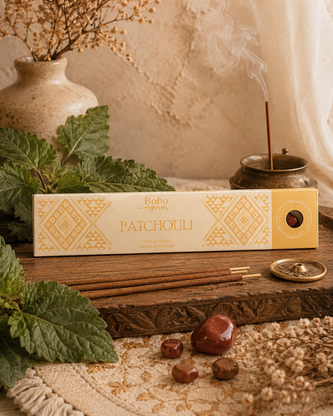 Incienso Masala con Piedra Semipreciosa de Regalo | Boho Organics