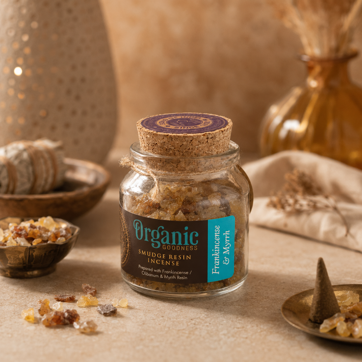 Mix de Resinas Organic Goodness (Smudge) - Frasco de Vidrio & Corcho Premium