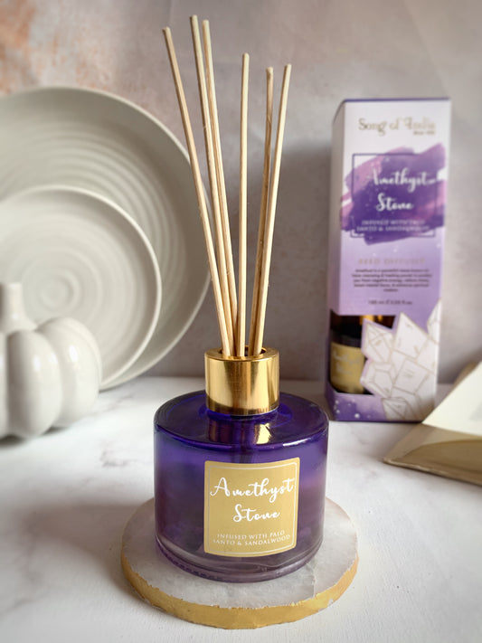 Difusor Healing Stones con Cristales Reales (105ml) | Aromaterapia Energética