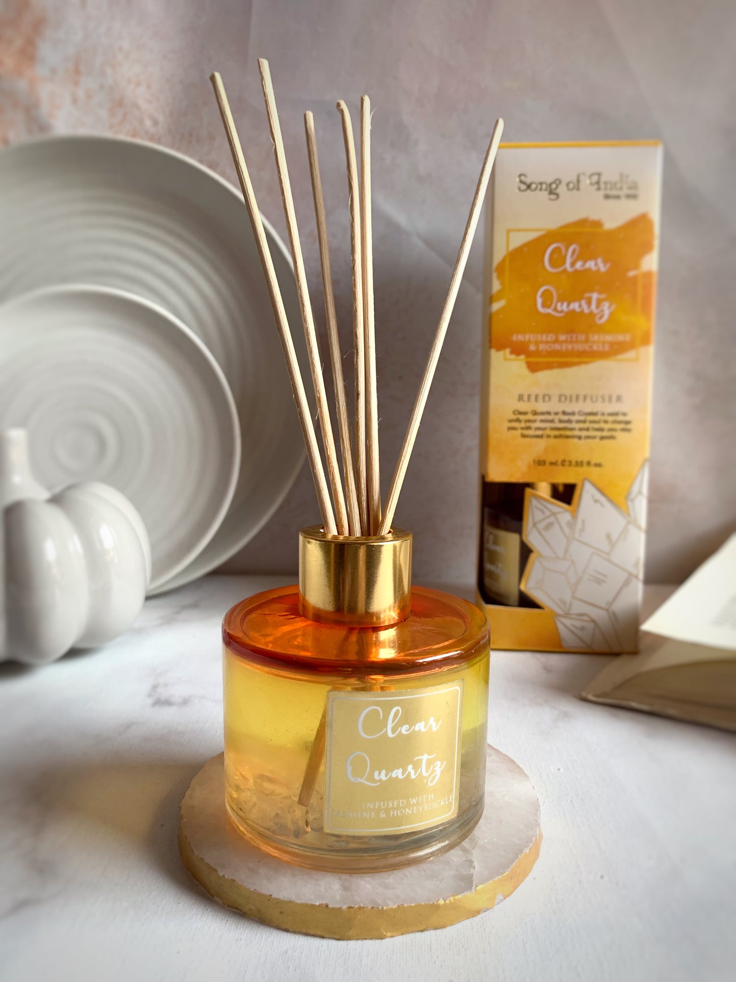 Difusor Healing Stones con Cristales Reales (105ml) | Aromaterapia Energética