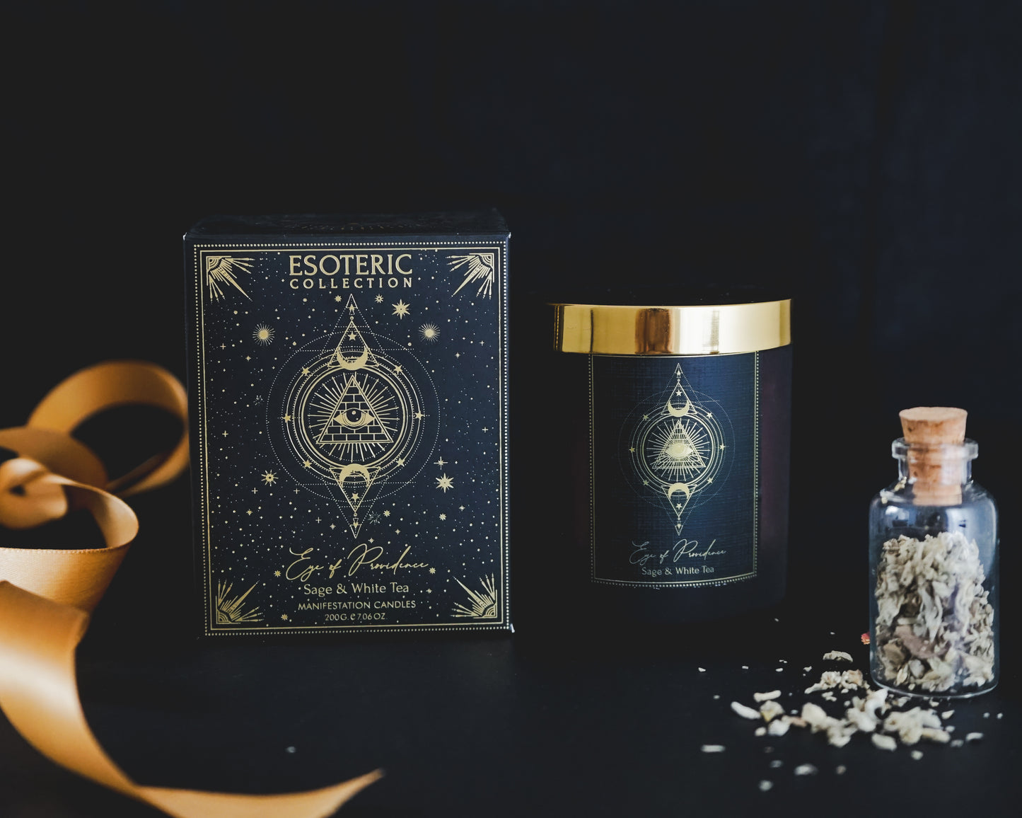 Vela de Manifestación con Cristal Real (50 Horas) - Colección Esotérica