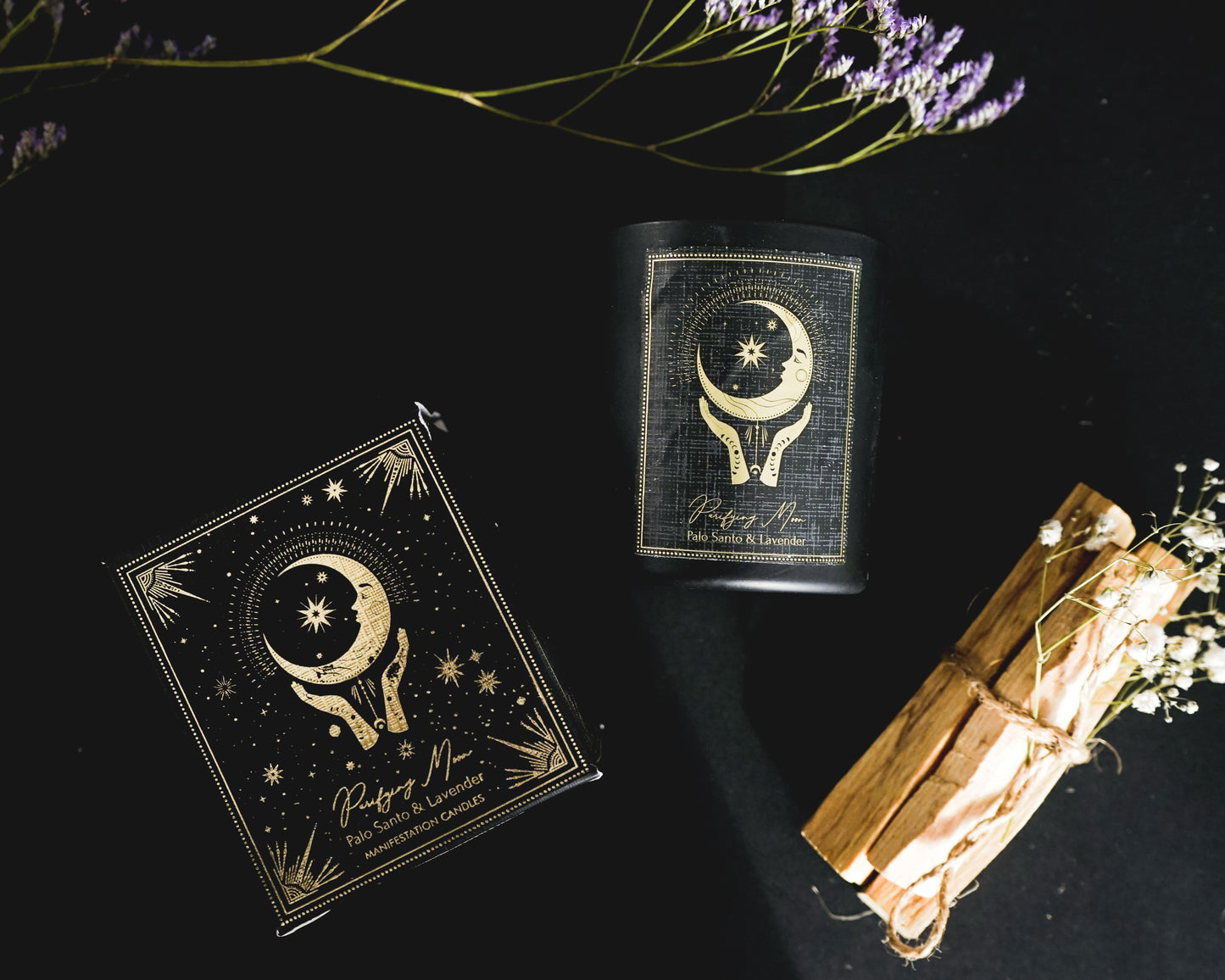 Vela Esotérica Mediana con Cristal Real (120g) - Magia Cotidiana