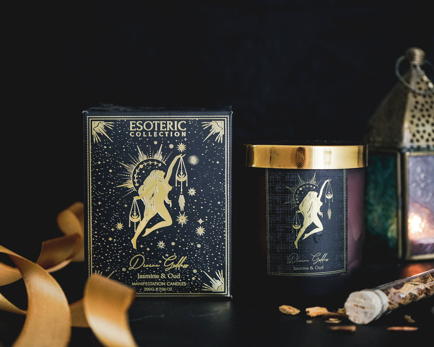 Vela de Manifestación con Cristal Real (50 Horas) - Colección Esotérica