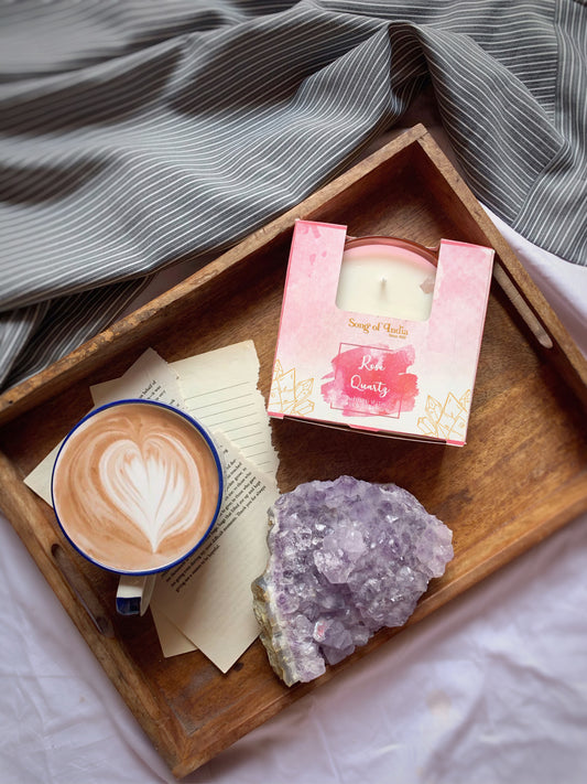 Vela Healing Stones: Bowl de Vidrio con Cuarzos Reales