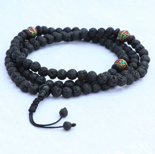 Collar con Piedra de Lava & Cobre – Equilibrio, Fuerza Interior - Buddha Stones