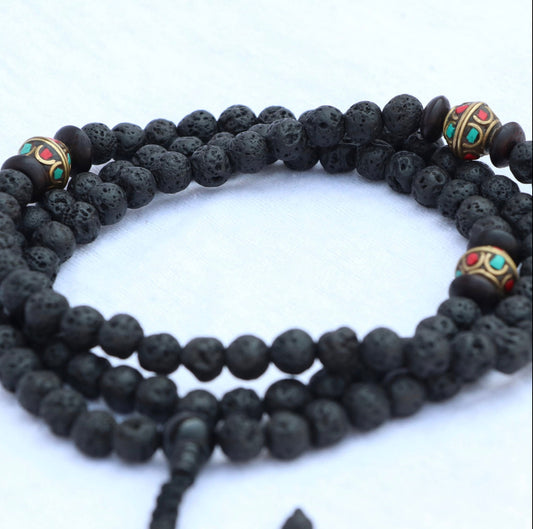 Collar con Piedra de Lava & Cobre – Equilibrio, Fuerza Interior - Buddha Stones