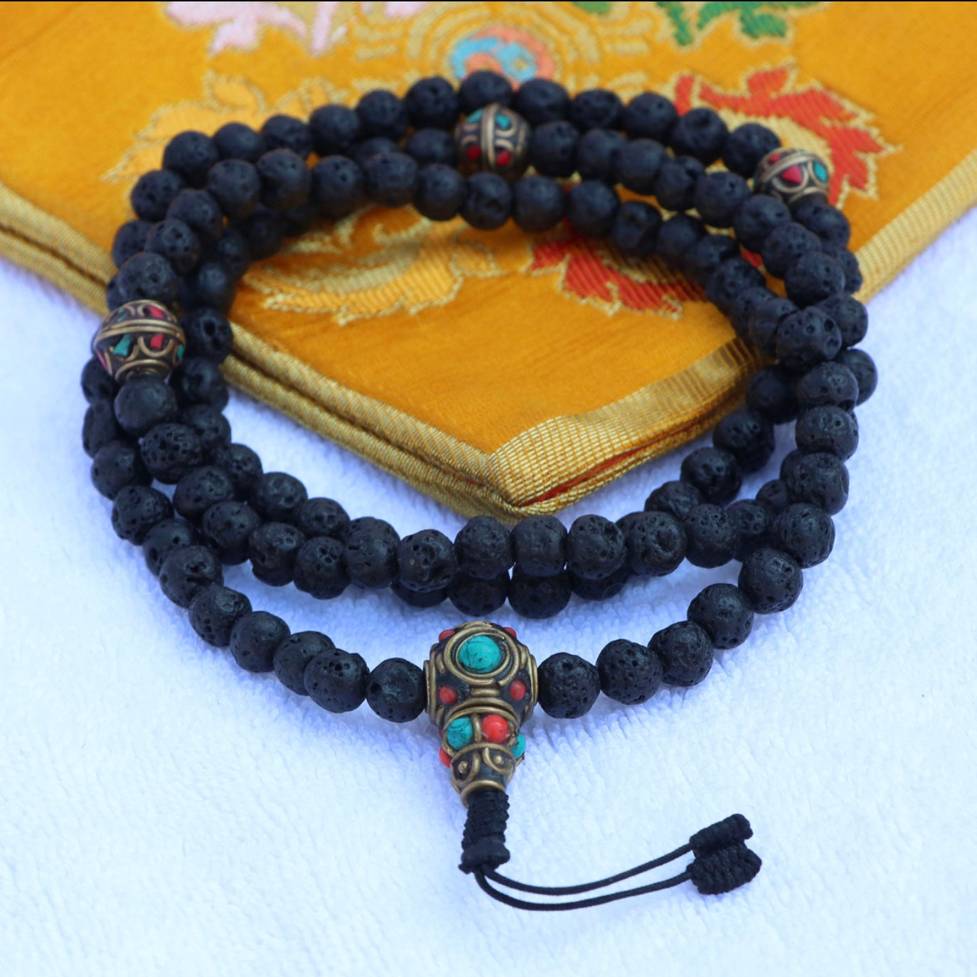 Collar Mala de Piedra de Lava – Purificación y Control Emocional - Buddha Stones