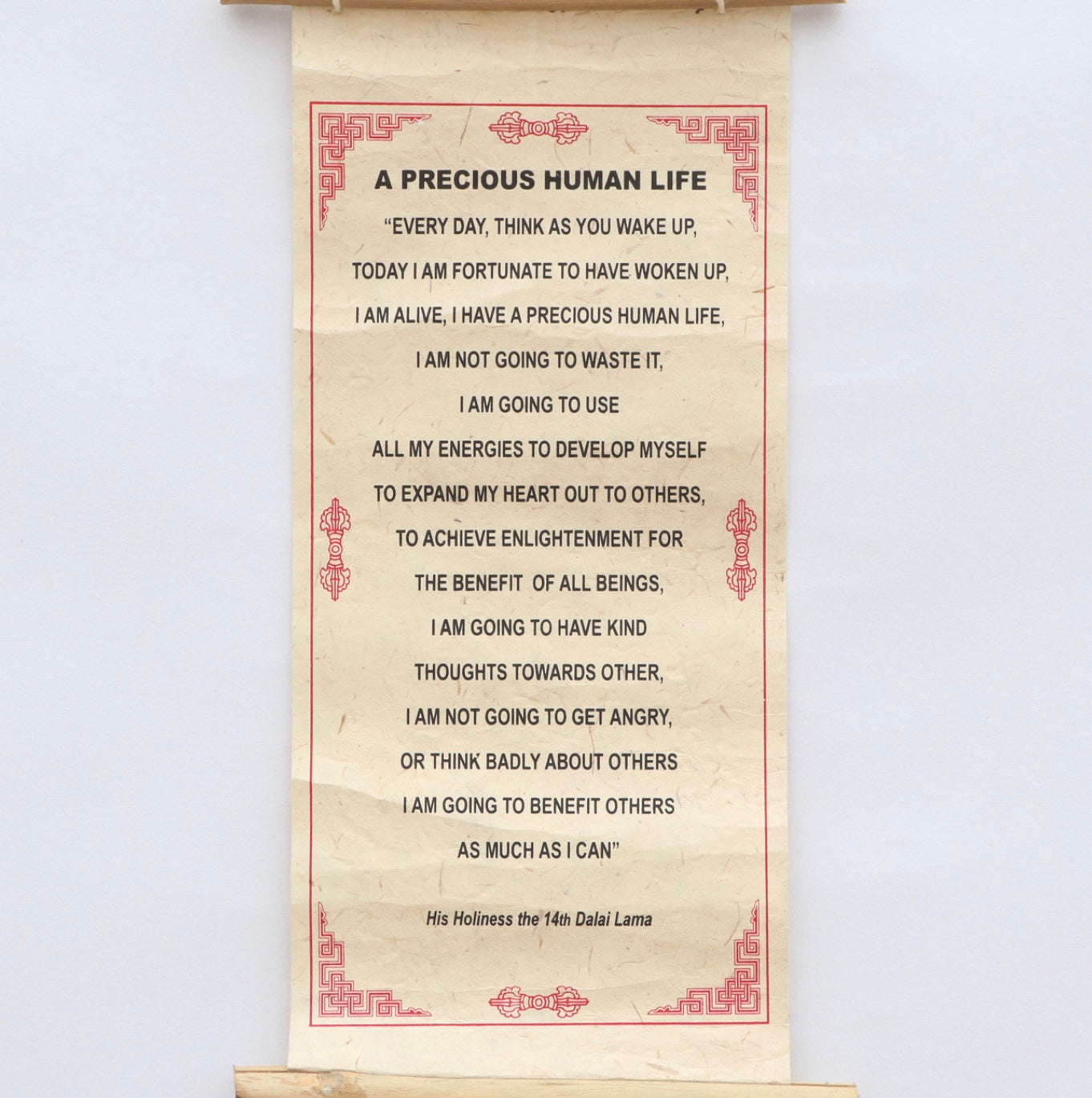 Dalai Lama Paradox – Decoración de Pared en Papel Lokta - Samana Deco