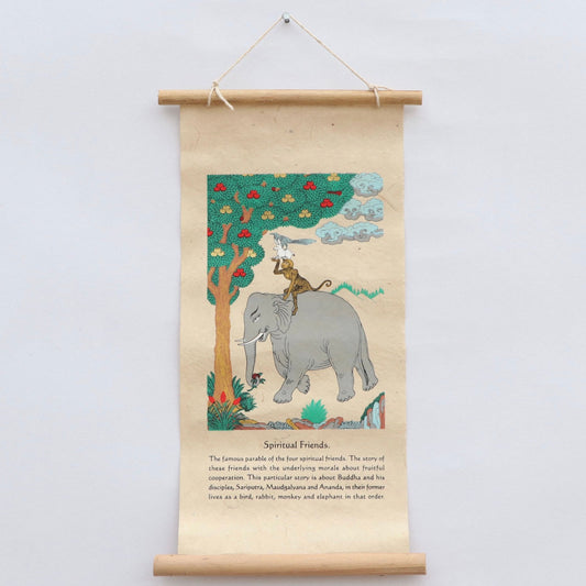 Decoración de Pared Lokta Paper “Amigos Espirituales” - Samana Deco