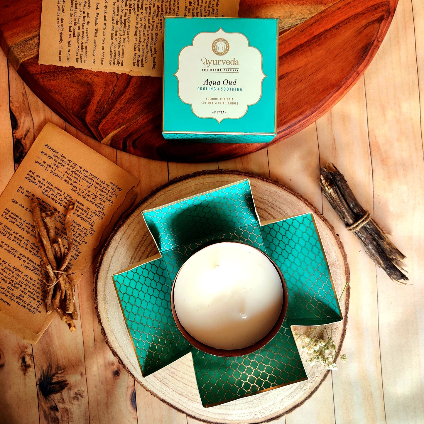 Vela Ayurveda en Tarro de Cobre - Lujo & Aromaterapia - Cera de Soja & Coco (Edición Limitada)