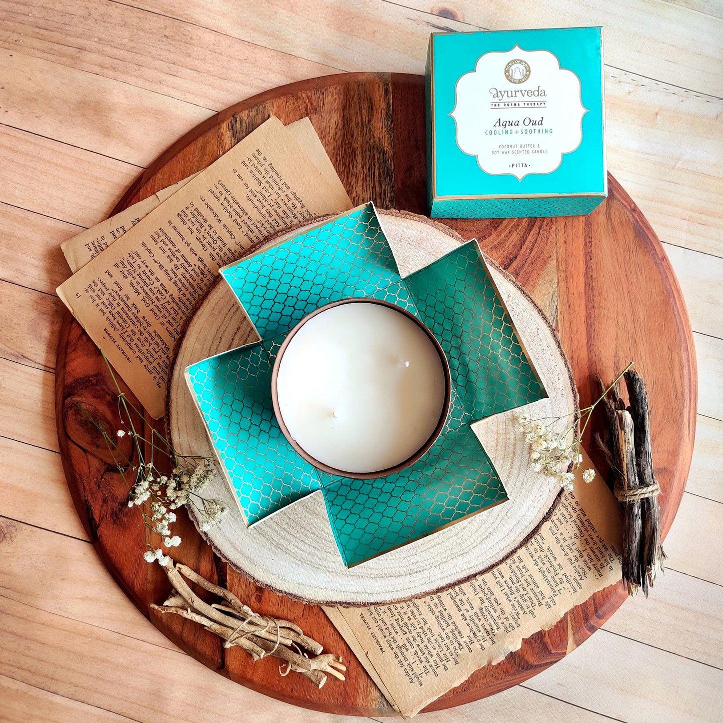 Vela Ayurveda en Tarro de Cobre - Lujo & Aromaterapia - Cera de Soja & Coco (Edición Limitada)