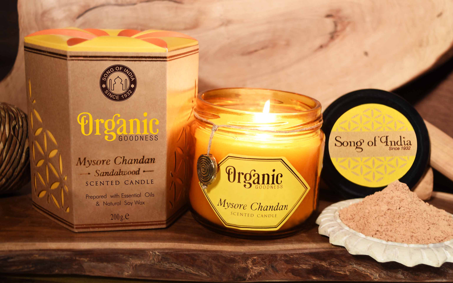 Vela de Soja Orgánica en Frasco Ámbar Estilo Boticario | Aromas Exóticos