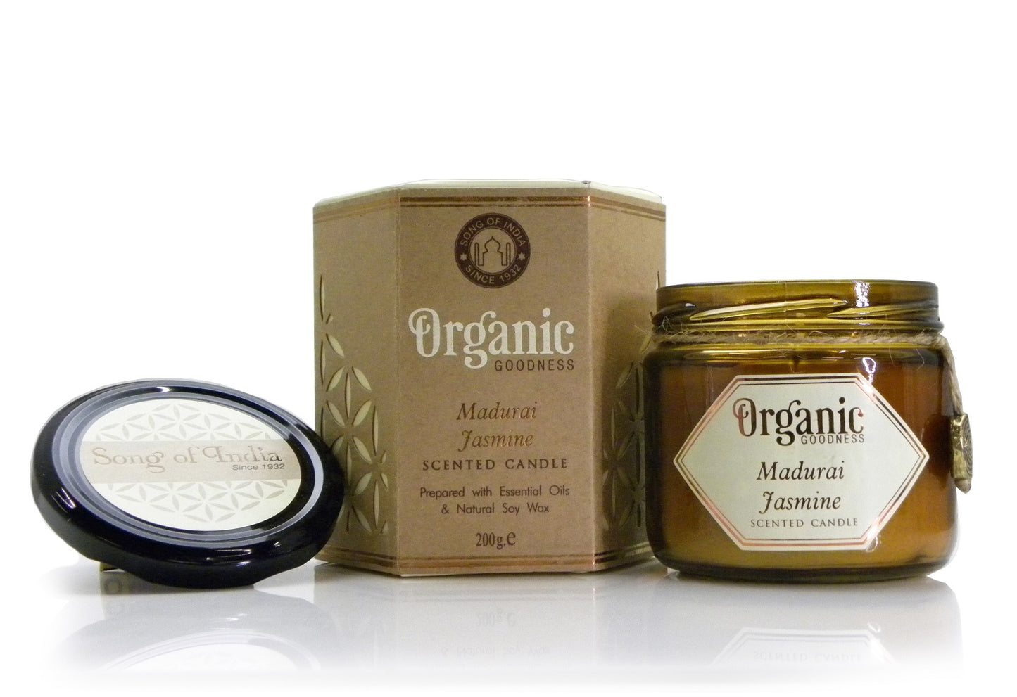 Vela de Soja Orgánica en Frasco Ámbar Estilo Boticario | Aromas Exóticos