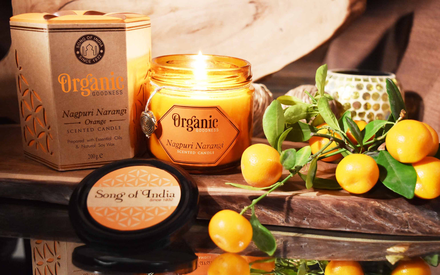 Vela de Soja Orgánica en Frasco Ámbar Estilo Boticario | Aromas Exóticos