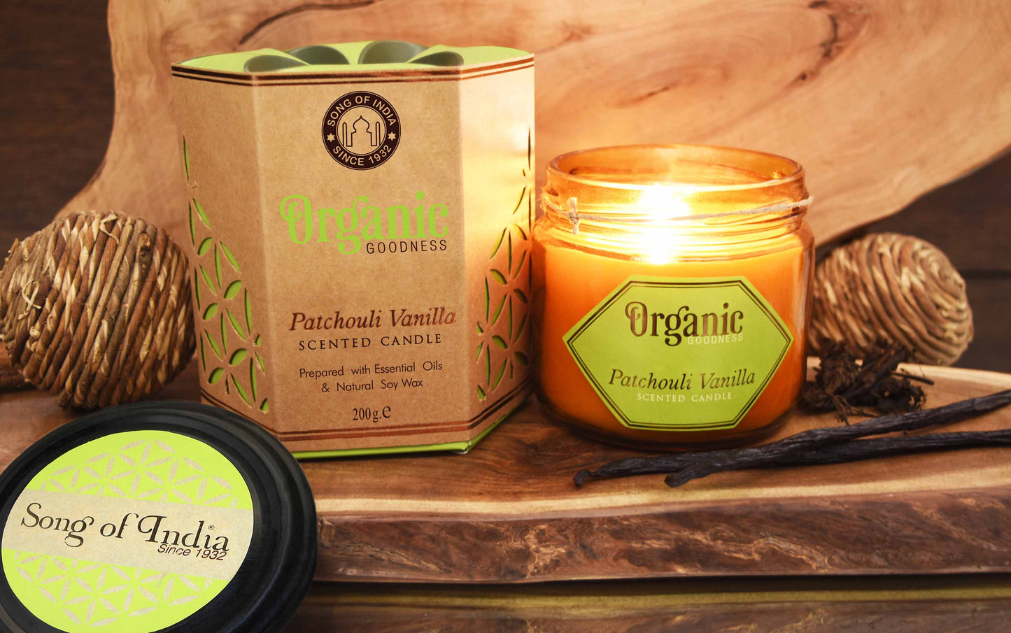 Vela de Soja Orgánica en Frasco Ámbar Estilo Boticario | Aromas Exóticos