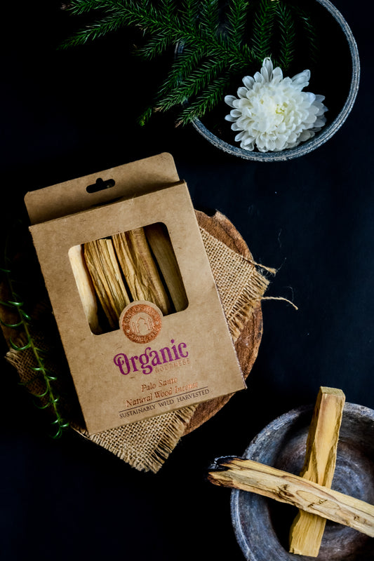Palo Santo Sagrado Natural (Pack de 4 Varas) | Organic Goodness