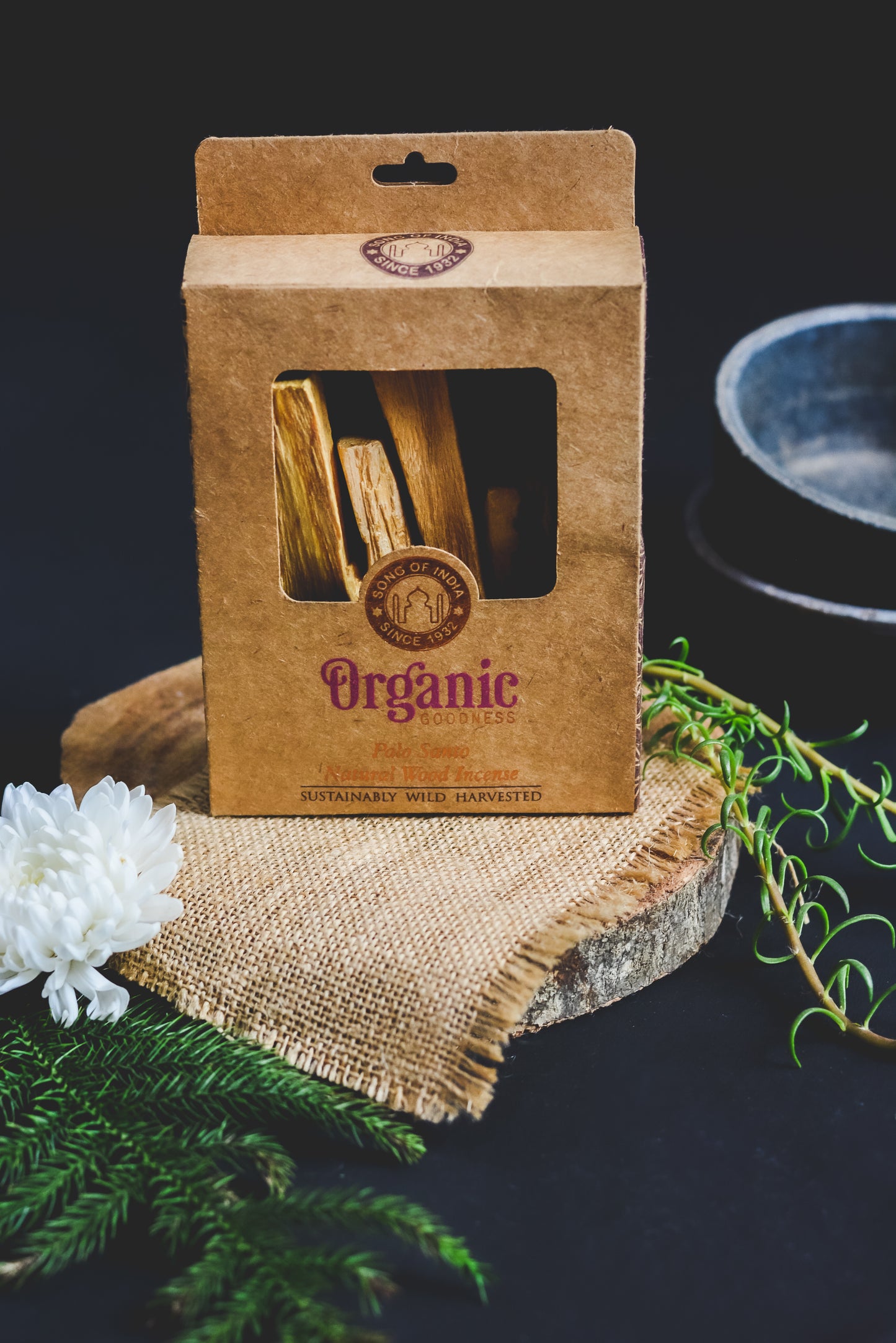 Palo Santo Sagrado Natural (Pack de 4 Varas) | Organic Goodness