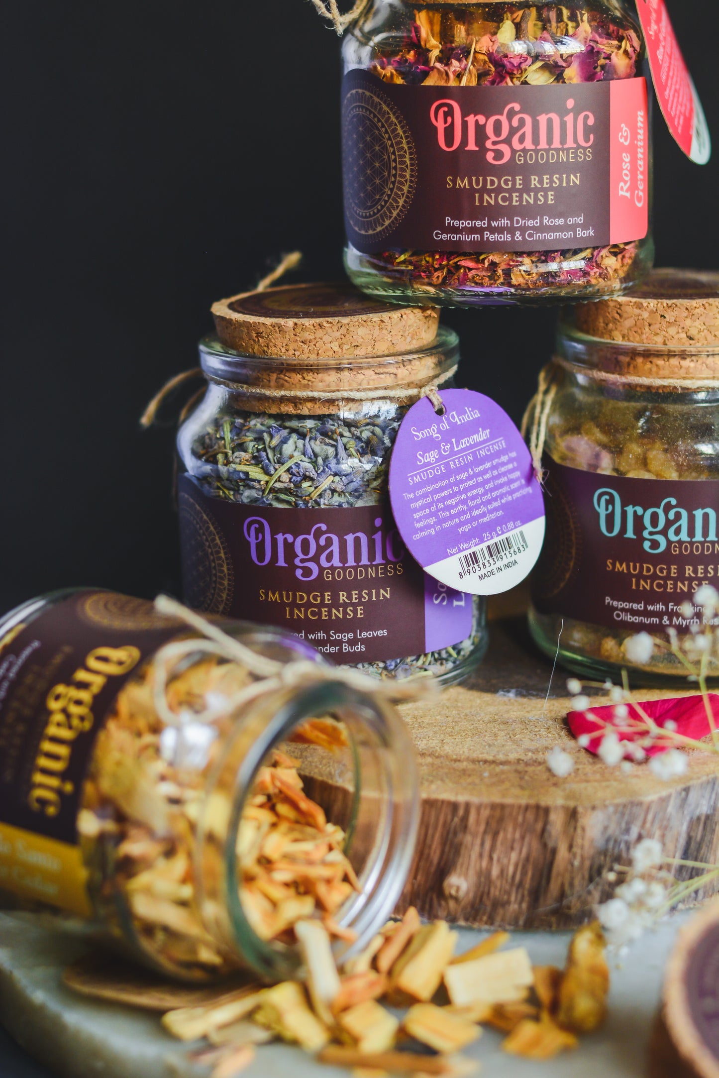 Mix de Resinas Organic Goodness (Smudge) - Frasco de Vidrio & Corcho Premium